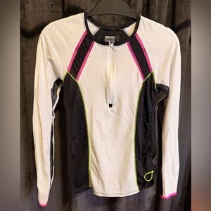 Lucky in Love Women's White, Black, and Purple Long Sleeve Top